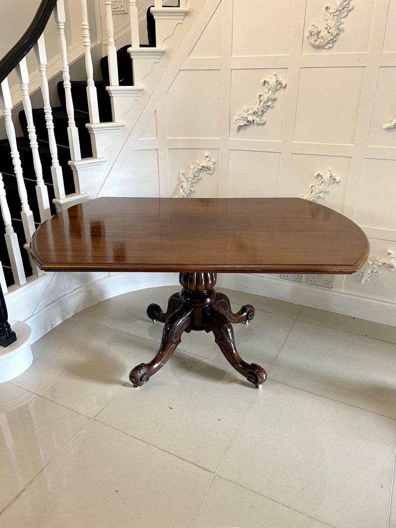 Antique Victorian Quality Mahogany Dining Table - Image 2